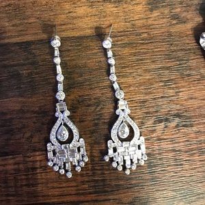 Chandelier dangle cz earrings